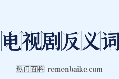 电视剧反义词是什么意思的图片